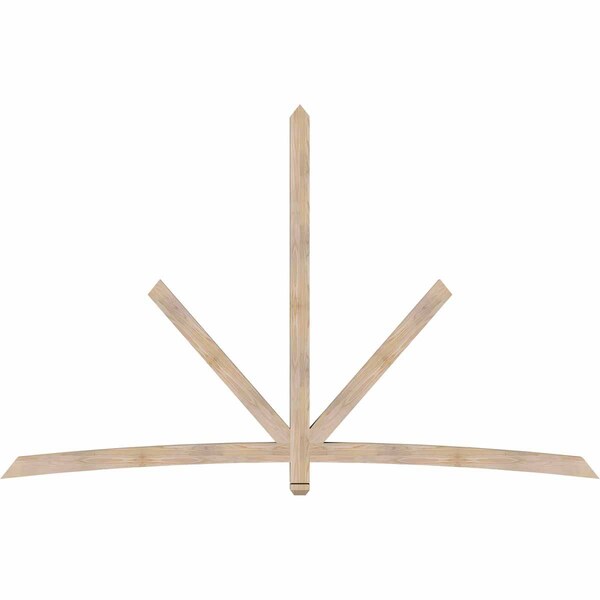 Ekena Millwork Alberta Smooth Timber Gable Bracket, Douglas Fir, 108"W x 68"H x 3 1/2"D x 3 1/2"F, 15/12 Pitch GBW108X68X0404ALB00SDF - main